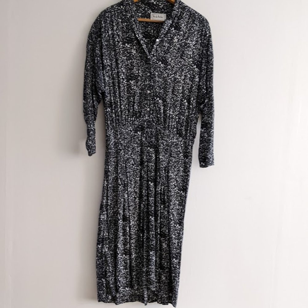 Nicole Miller Black and White Shirt Dress Size 4